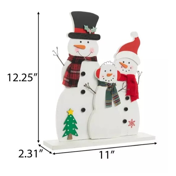 NWT- Precious Wooden Snowman ⛄️ Family Decoration Sign - Picture 17 of 17